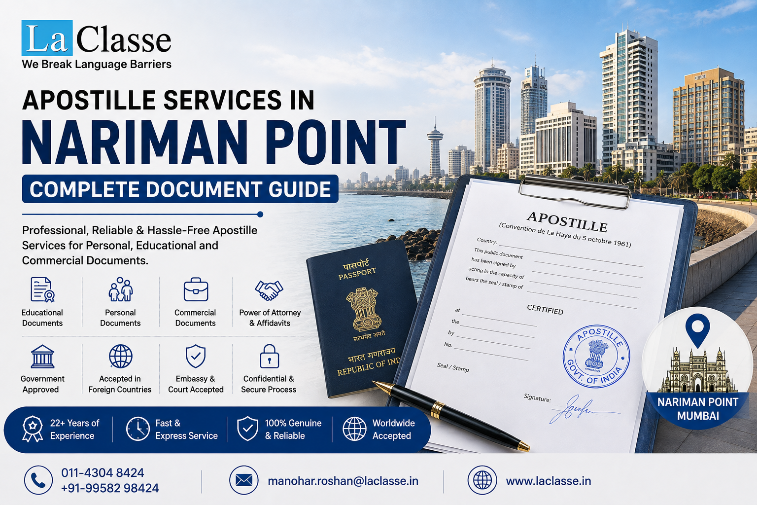 Apostille Services in Nariman Point: Complete Document Guide